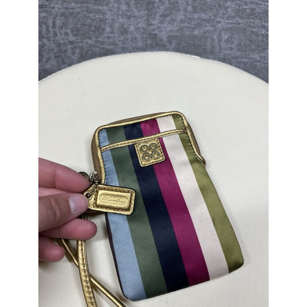Coach Vintage Y2K Julia Spring Legacy Striped Wristlet Wallet - Picture 2 of 6